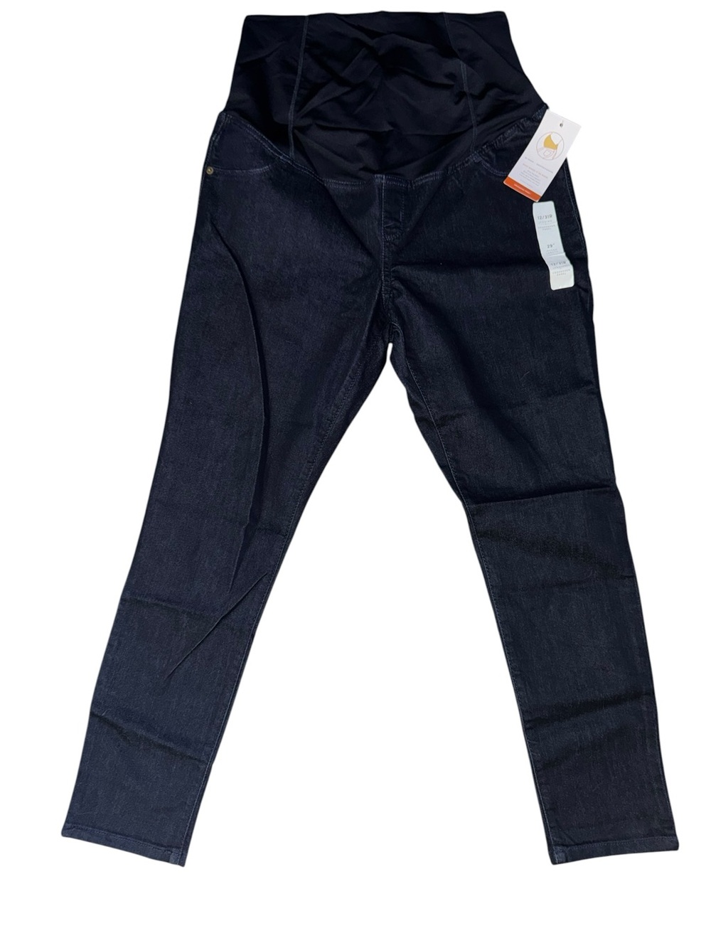 Isabel Maternity Dark Wash Blue Jeggings 12/31R Stretch Skinny Pull On Jeans